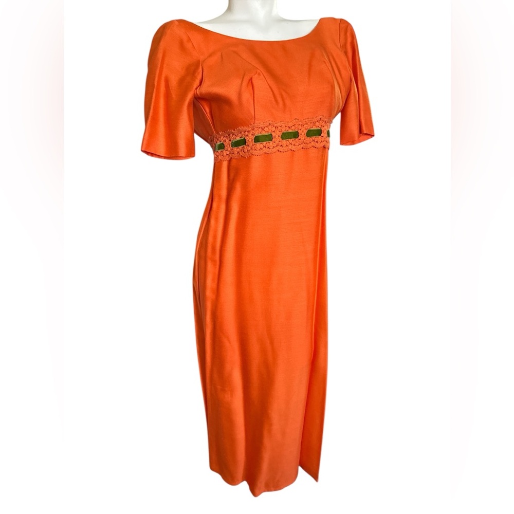 Vibrant Orange Vintage “LORRIE DEE” 1960s  Dress